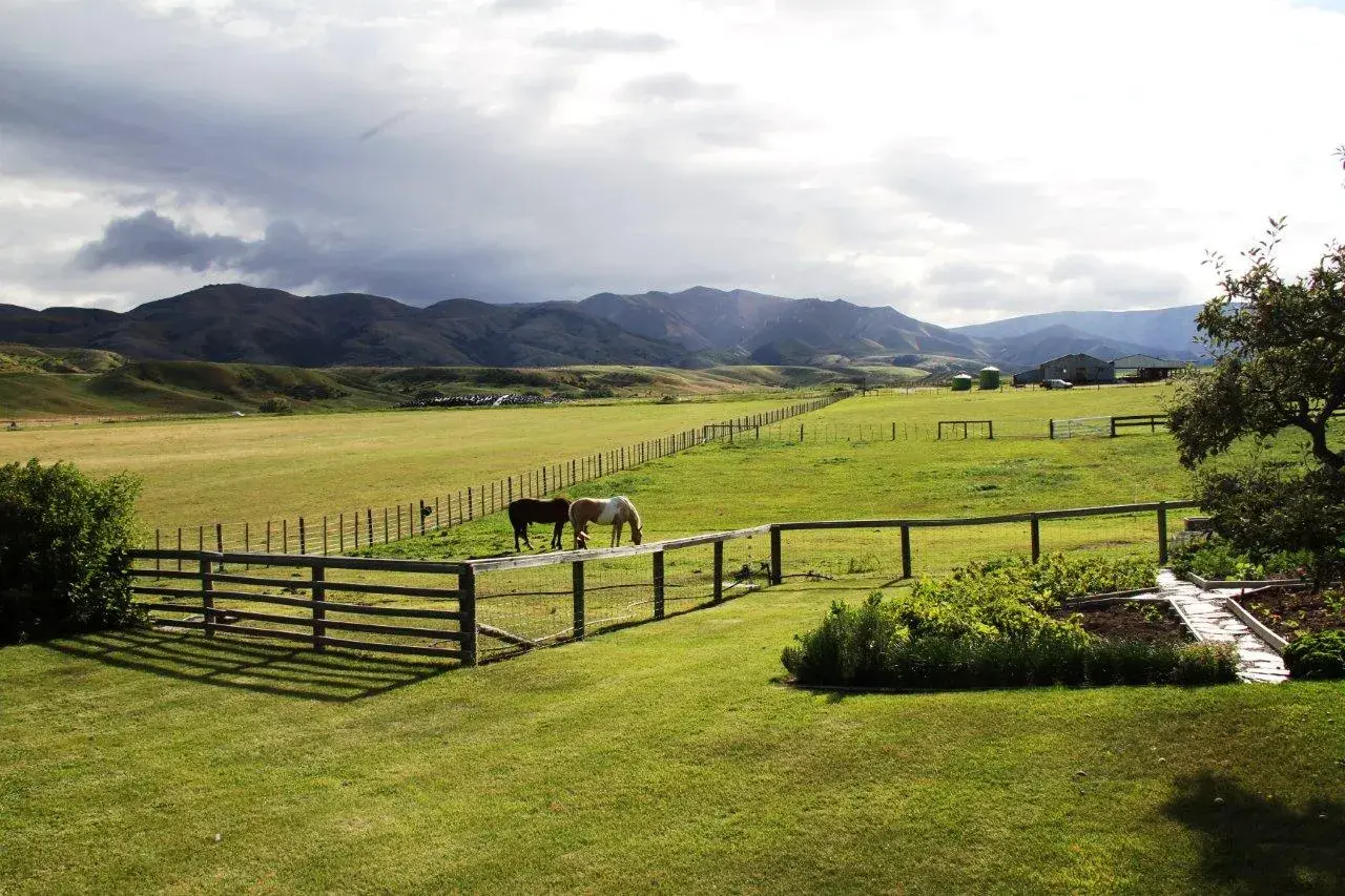 Garden House view up valley · Geordie Hill · Rainer and Uschi · Feb 11