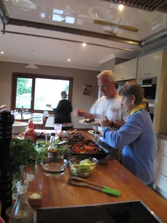 Guests dine