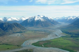 Mount Cook Region2. Tasman Valley on right. Hooker Valley on left. Tom and Rinah. Oct 08