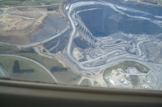 Open cast Gold Mine from above2. Macraes.