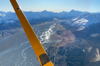 Pukaki River and Mt Cook