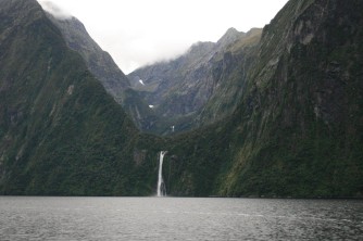 Sterling Falls from the Milford Sound Boat2. A visual reporting point when flying in this sound. David and Linda. Mar 07